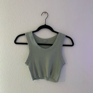 sea foam free crop top